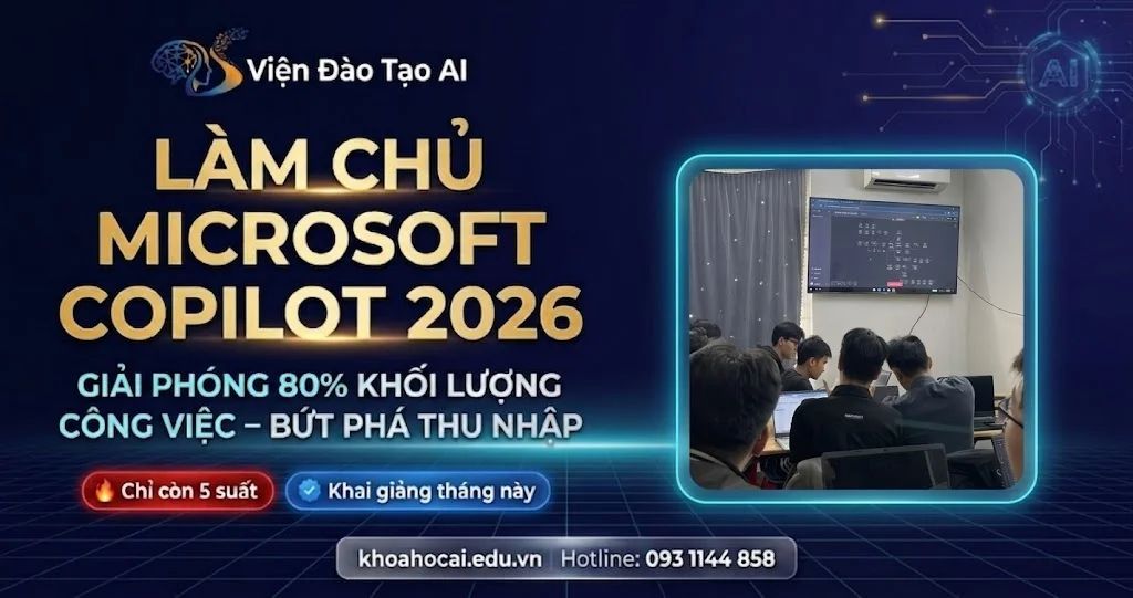 GIẢI PHÓNG 80% KHỐI LƯỢNG CÔNG VIỆC VỚI MICROSOFT COPILOT