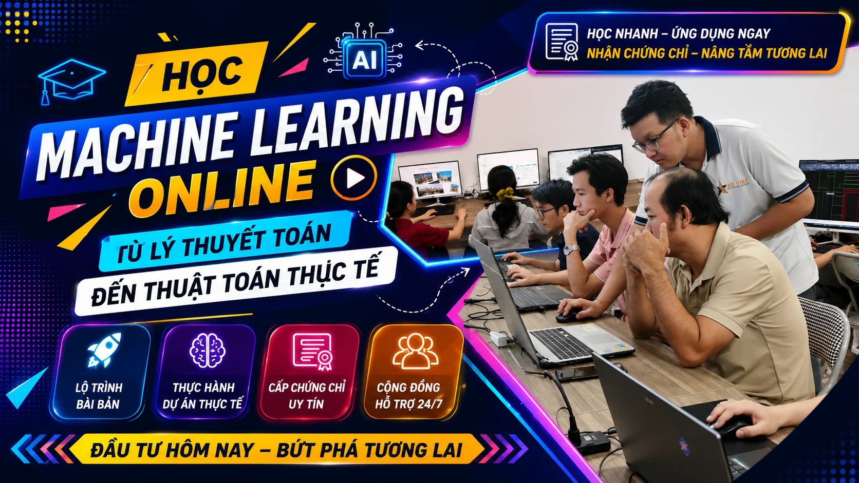 Học Machine Learning online: Từ lý thuyết toán đến thuật toán thực tế