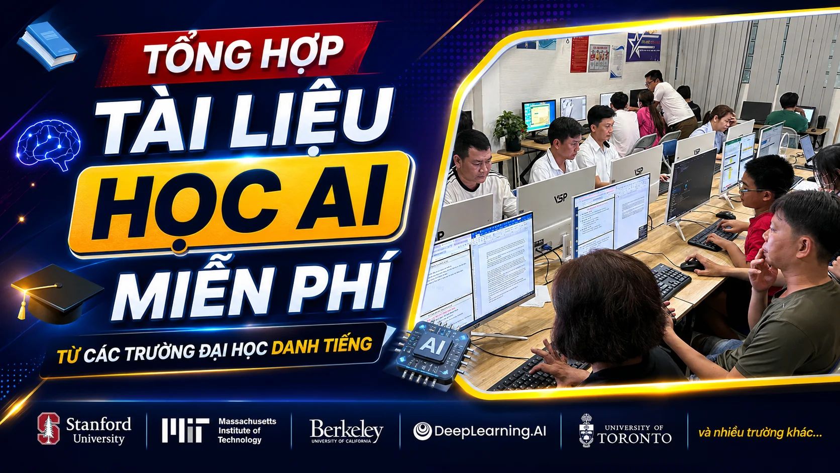 Tổng hợp tài liệu học AI miễn phí từ các trường đại học danh tiếng