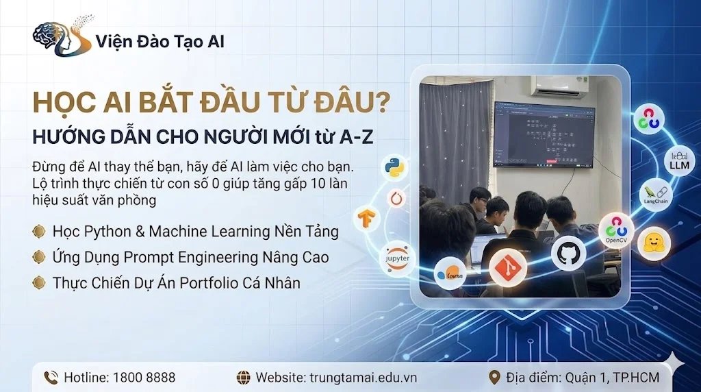 Học AI Bắt Đầu Từ Đâu? Hướng Dẫn Cho Người Mới từ A-Z