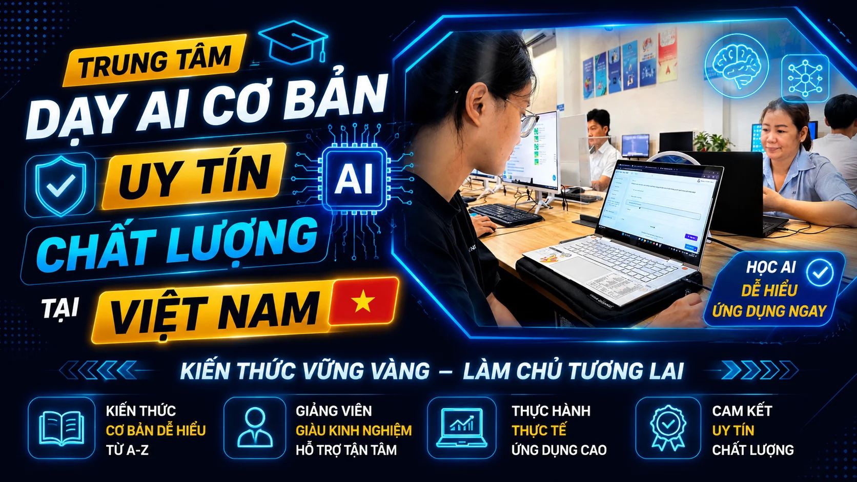 Trung tâm dạy AI cơ bản uy tín chất lượng tại Việt Nam