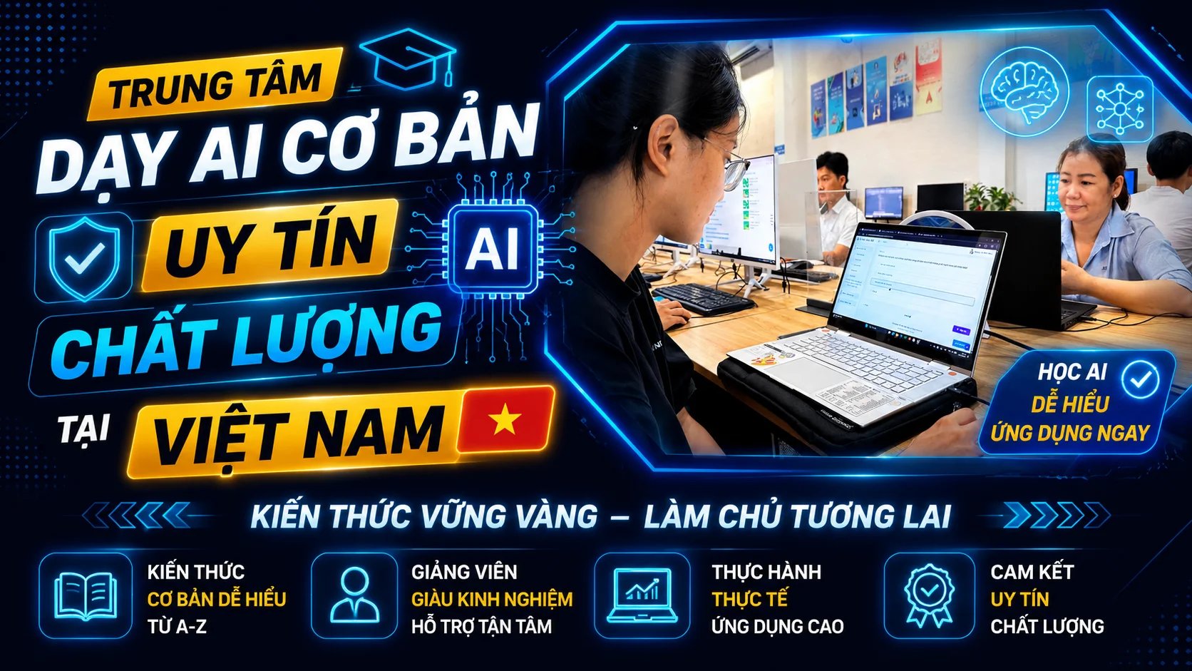 Trung tâm dạy AI cơ bản uy tín chất lượng tại Việt Nam