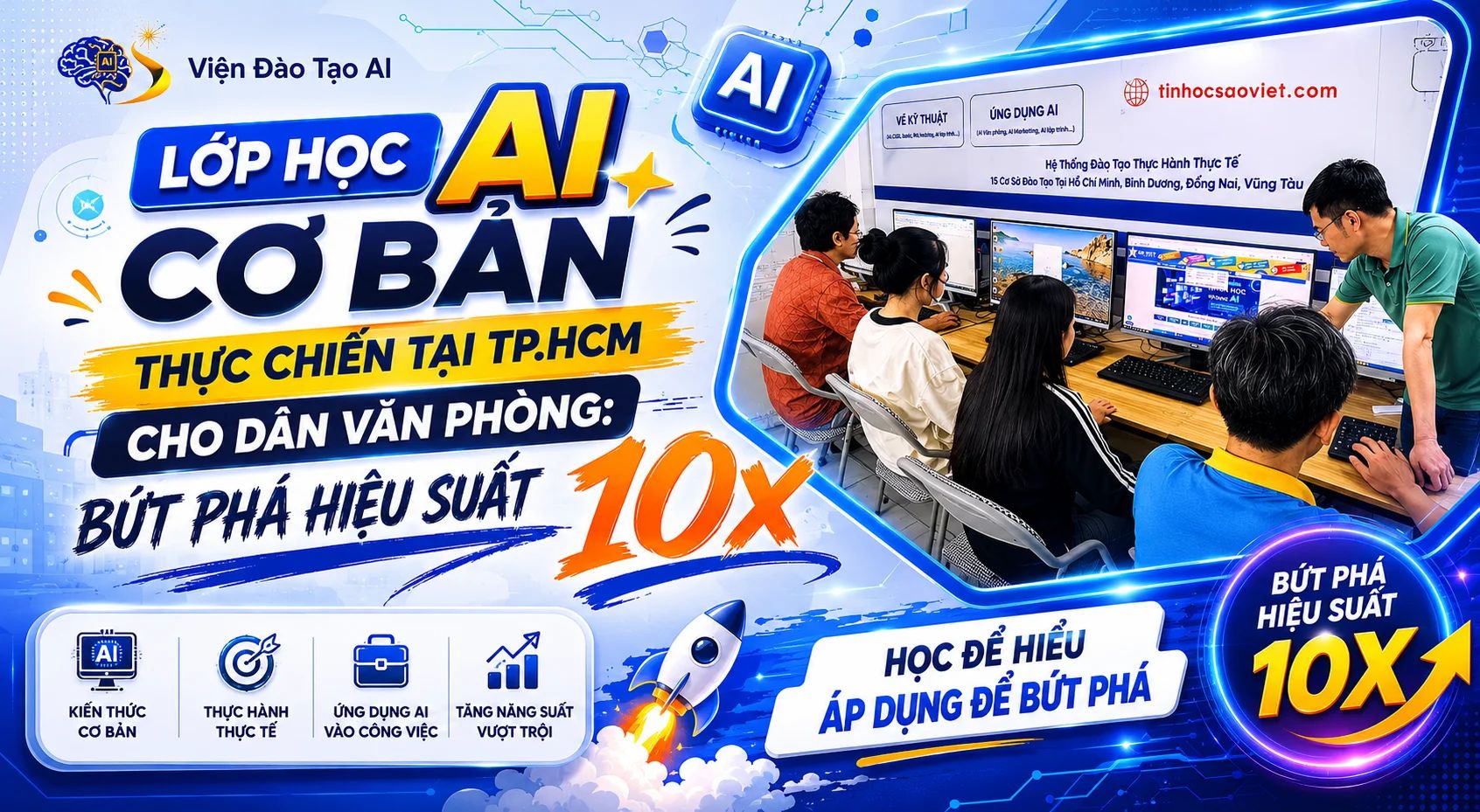 Lớp Học AI Cơ Bản Thực Chiến Tại TP.HCM Cho Dân Văn Phòng: Bứt Phá Hiệu Suất 10x