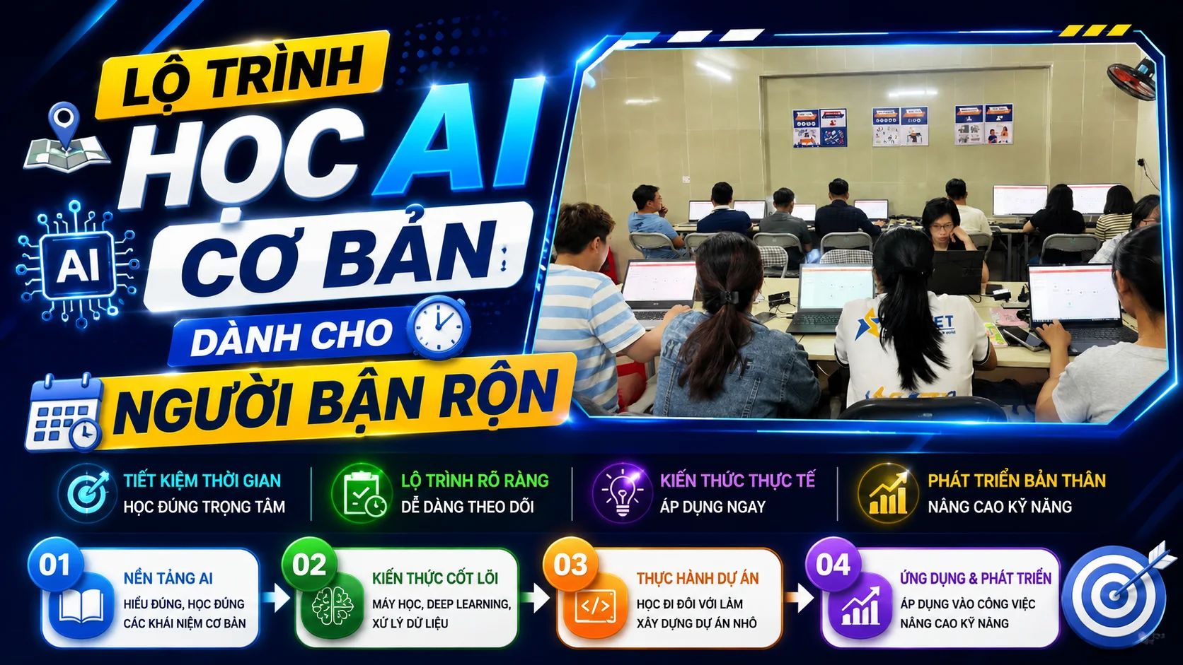 Lộ trình hoc ai cơ bản dành cho người bận rộn