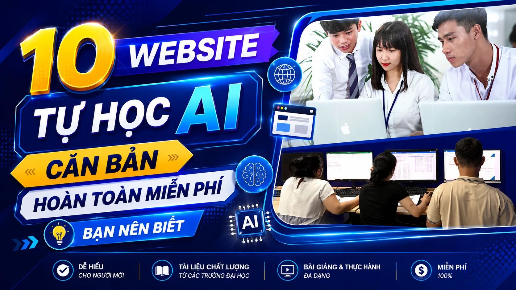 10 Website tự học ai căn bản hoàn toàn miễn phí bạn nên biết