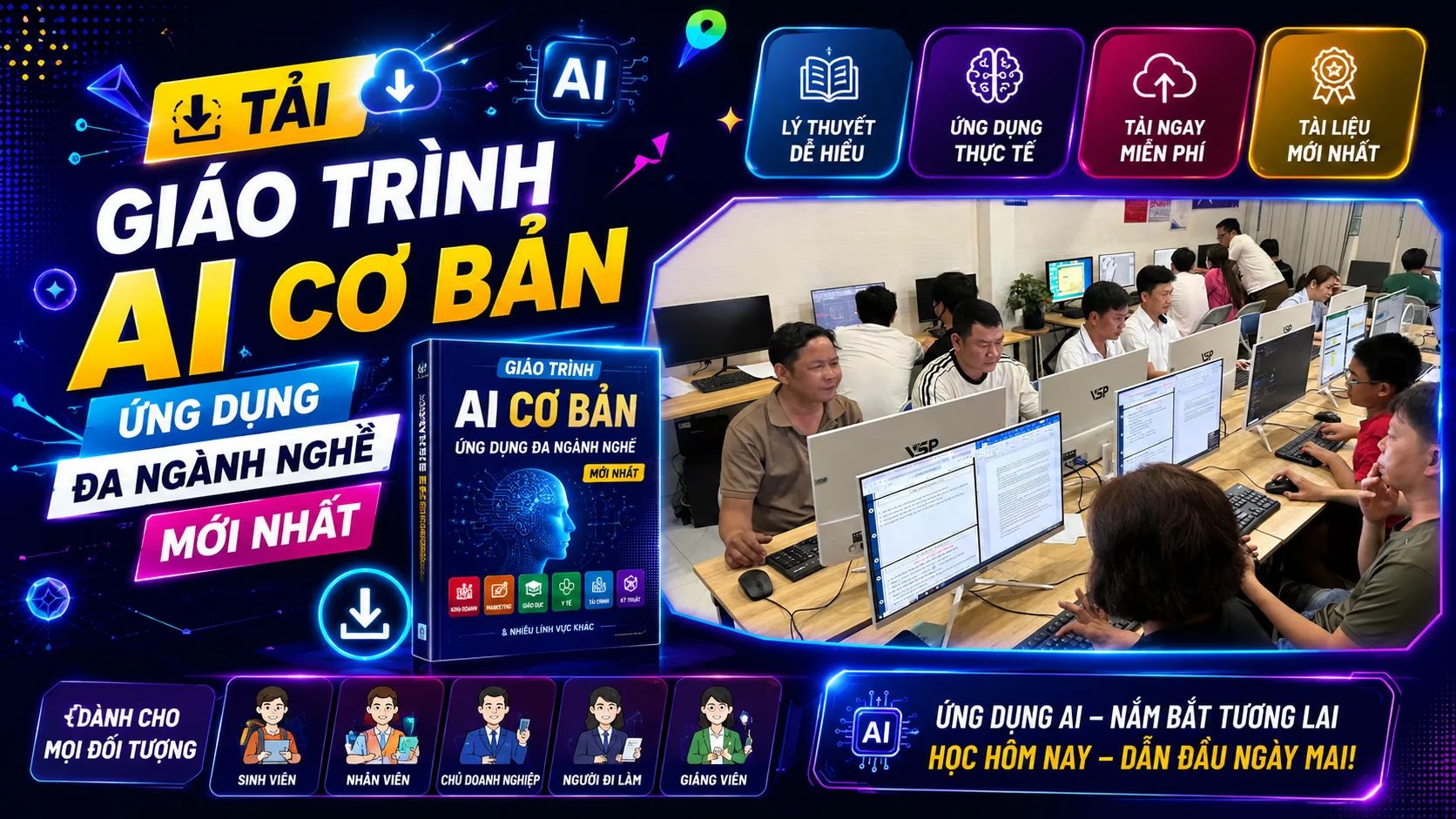 Tải Giáo Trình AI Cơ Bản Ứng Dụng Đa Ngành Nghề Mới Nhất 2026