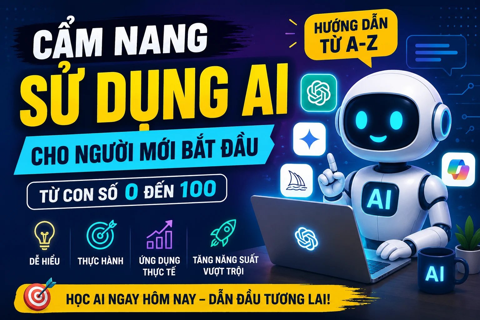Cẩm nang sử dụng AI cho người mới bắt đầu từ con số 0